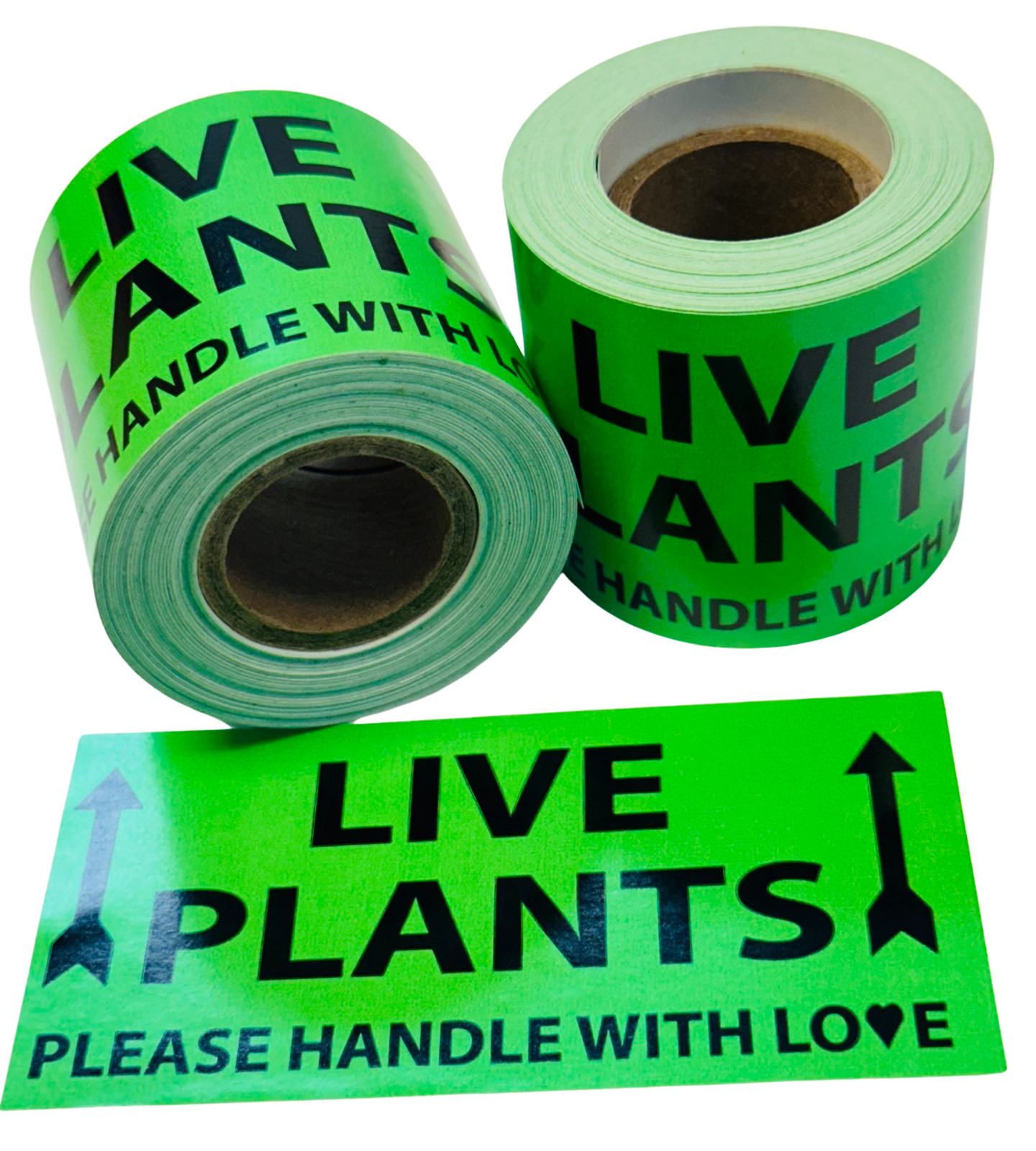 Plant Labels- 2×4 Live Plants (Arrow up) 500 labels per roll, 1-12 Rolls