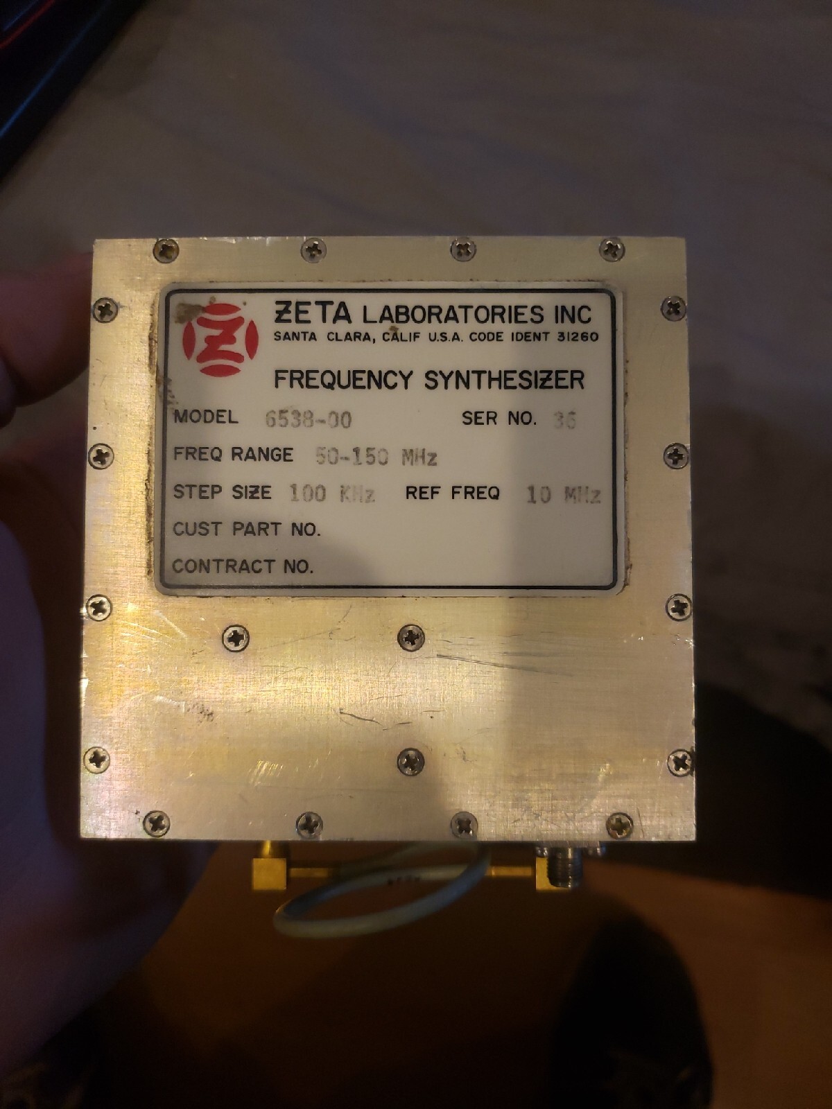 FREQUENCY SYNTHESIZER 6538-00 50-150 Mhz