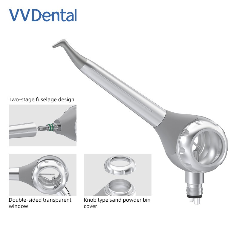 2/4 Holes Dental Air Flow Teeth Polishing Polisher Handpiece Hygiene Prophy Jet