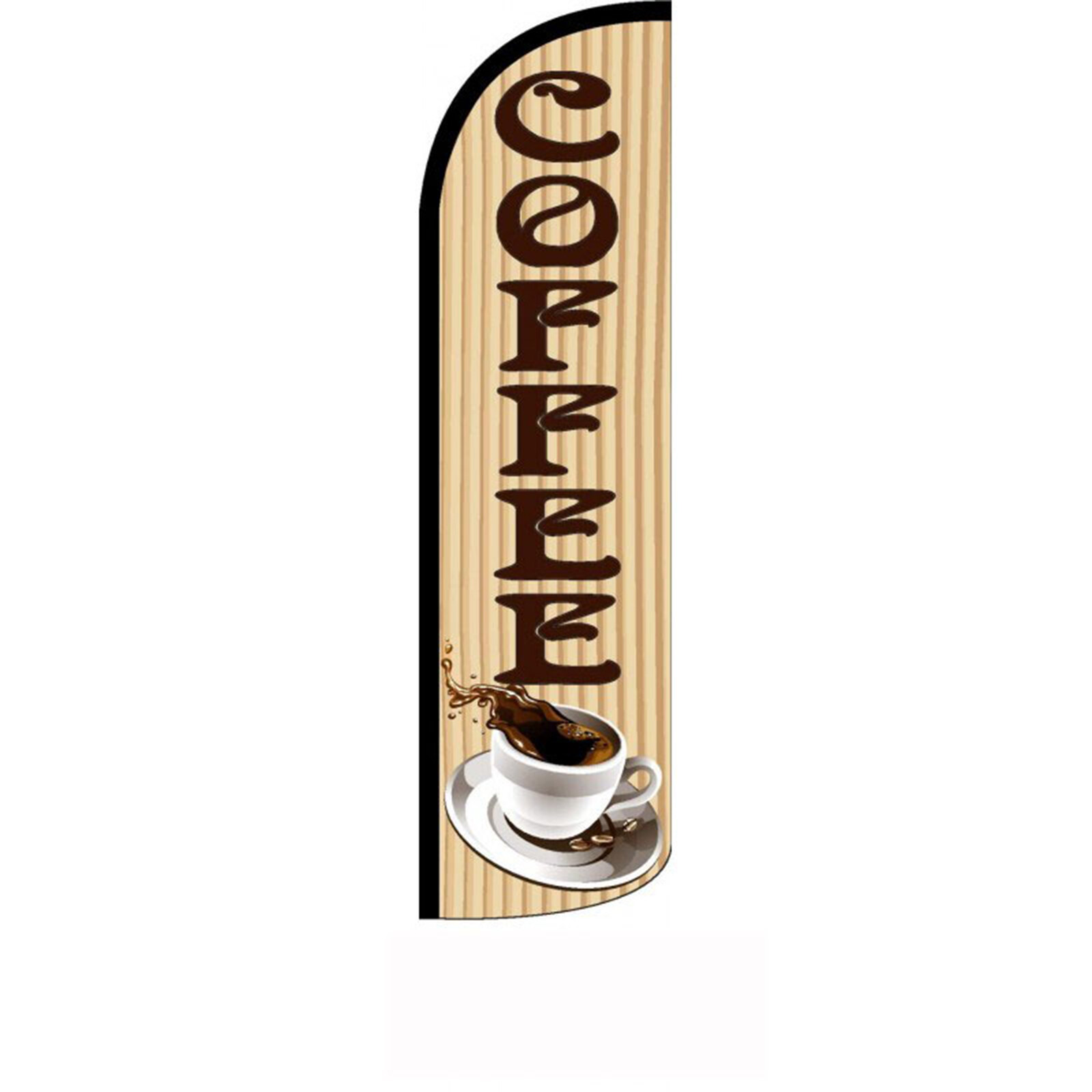 Coffee 2 1/2 ft X 11 1/2 ft Windless Swooper Flag