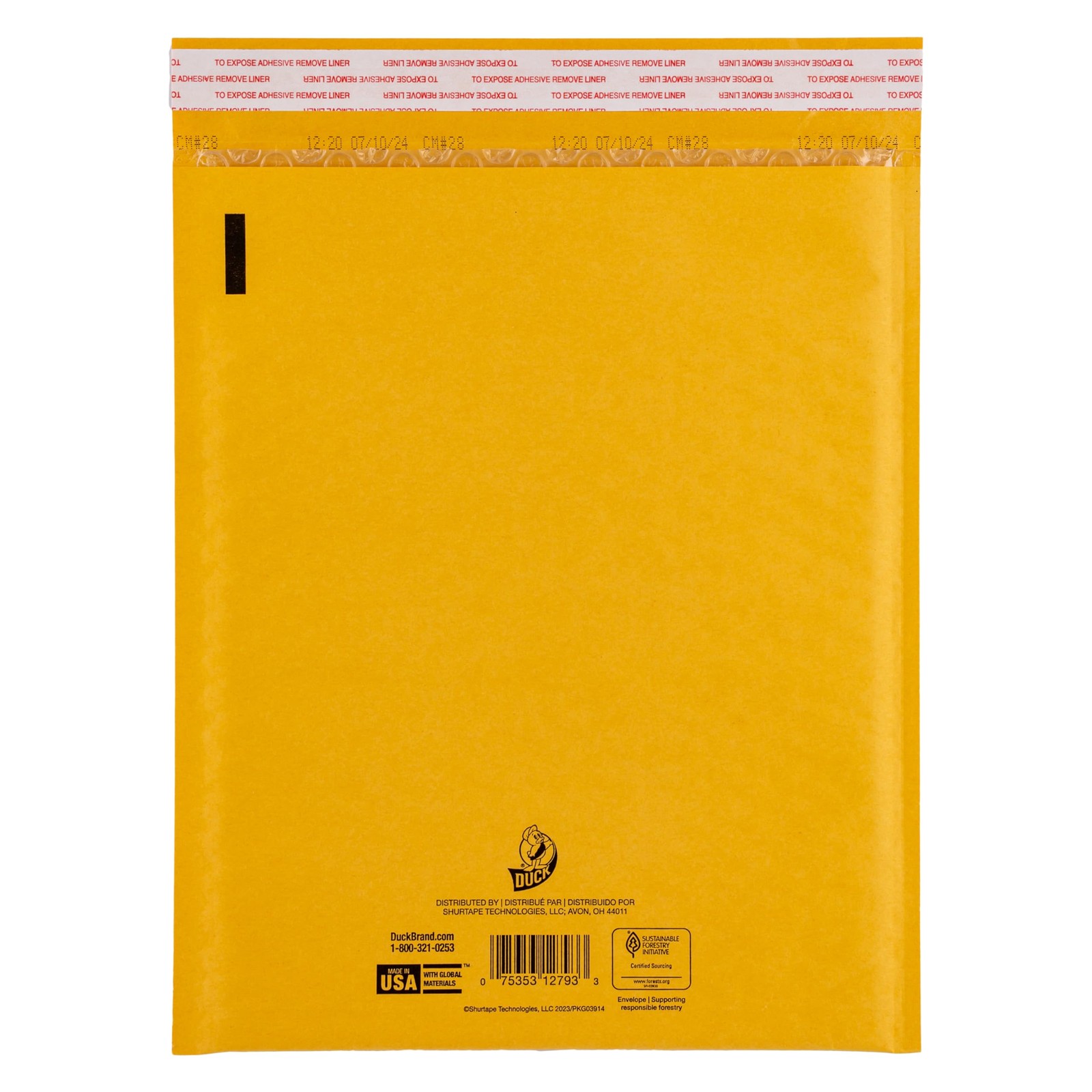 Duck Brand 2 Kraft Bubble Mailer Manila 8.5 Inch X 11 Inch 25 Pack 288130