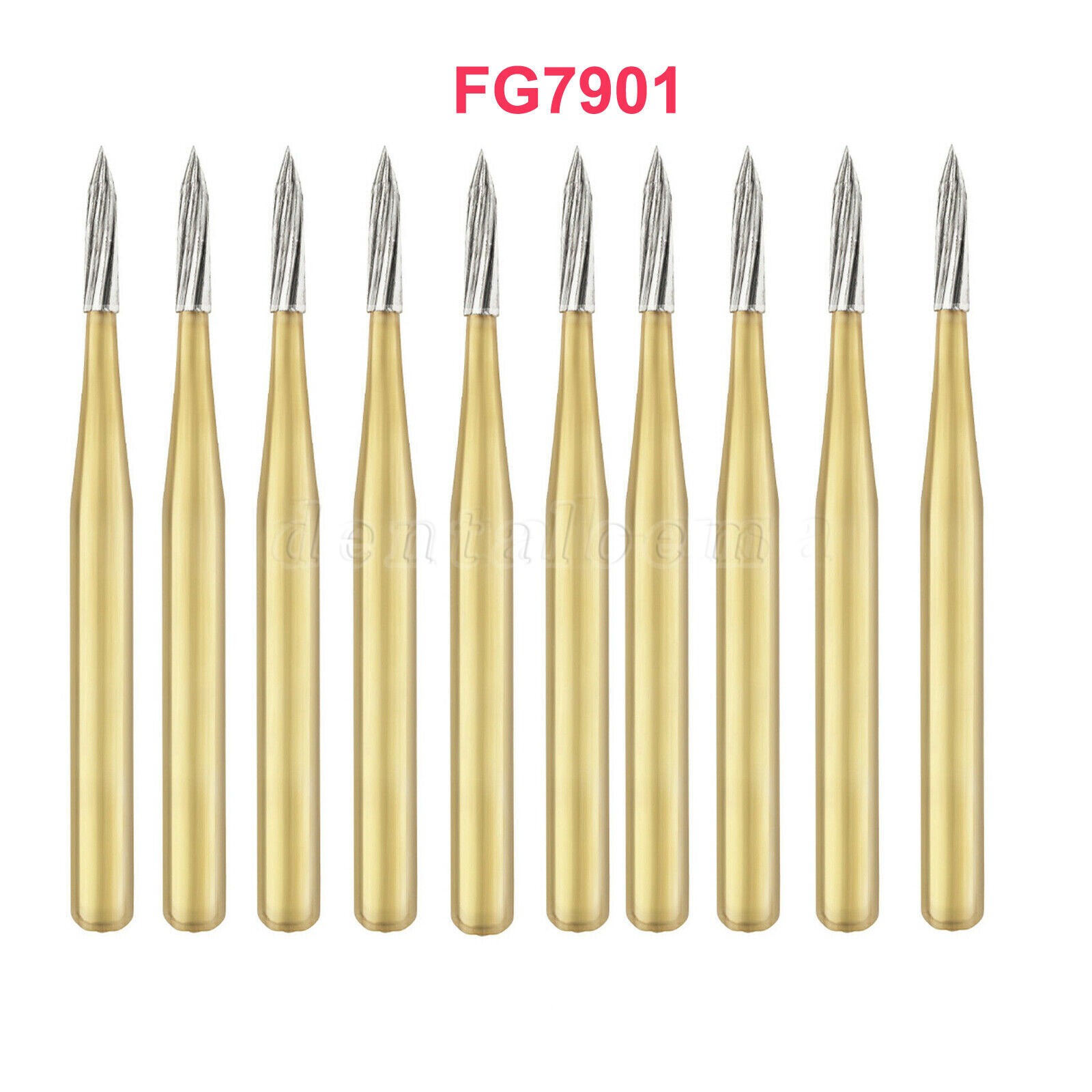 Dental Trimming / Finishing Drills Tungsten CARBIDE Burs Flame Shape FG7901