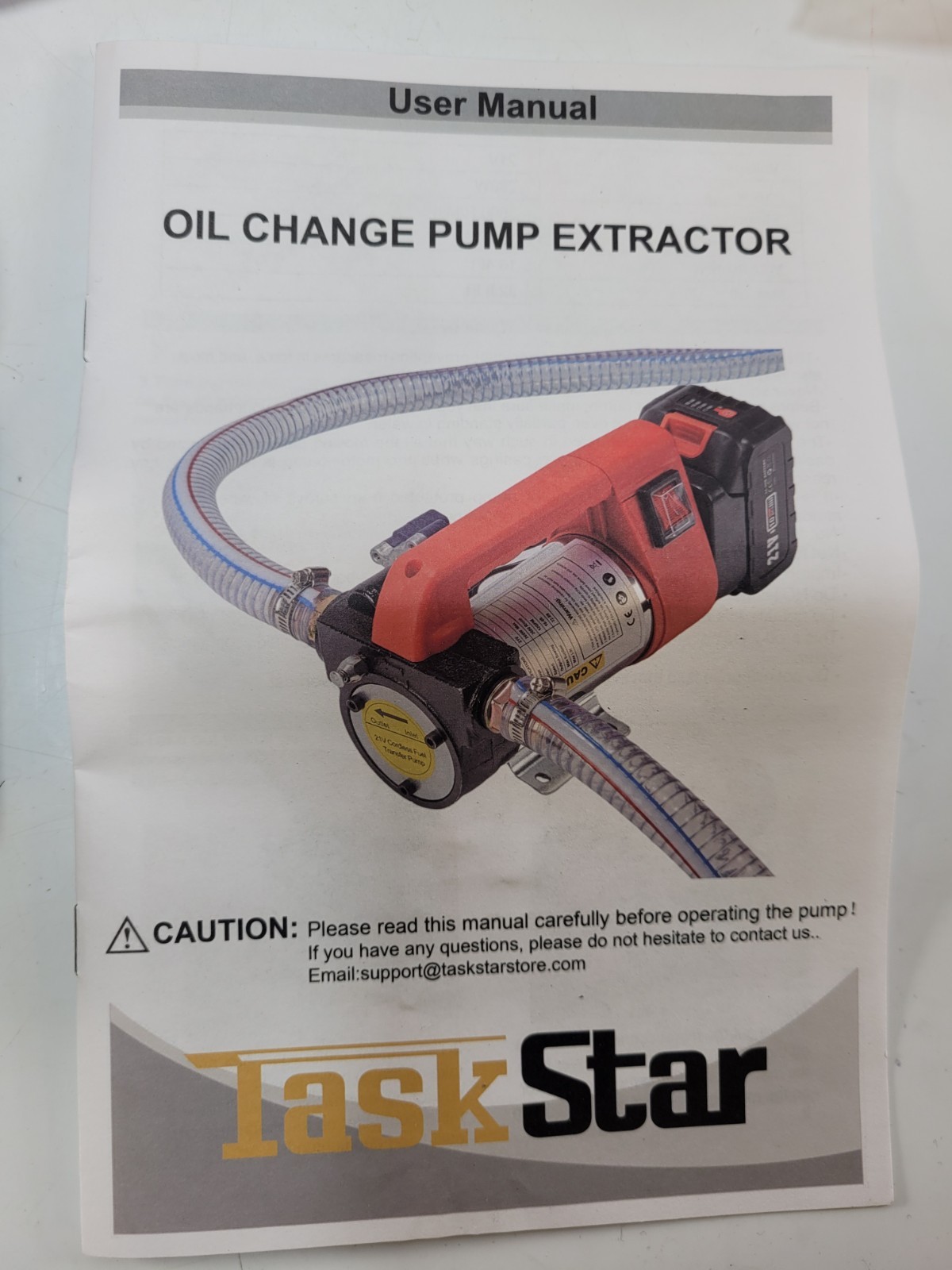 TaskStar 21V Cordless Diesel Fuel Transfer Pump Kit 12 GPM Portable Auto-Off