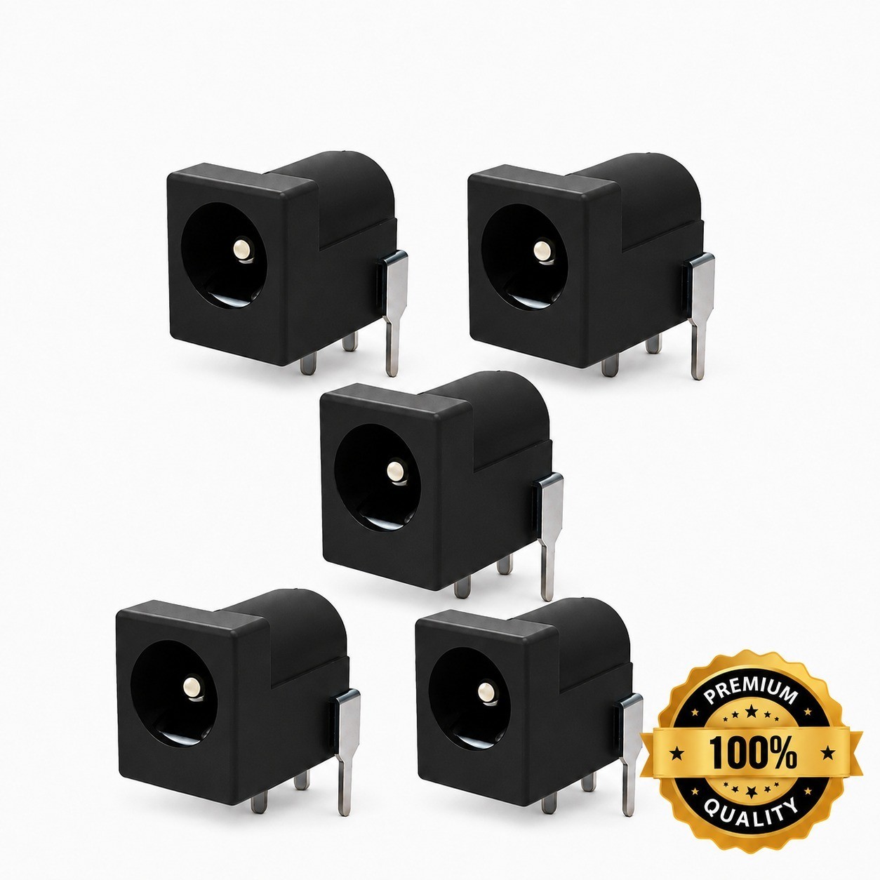 Breadboard-Friendly 2.1mm PCB Mounting Female DC Power Barrel Jack