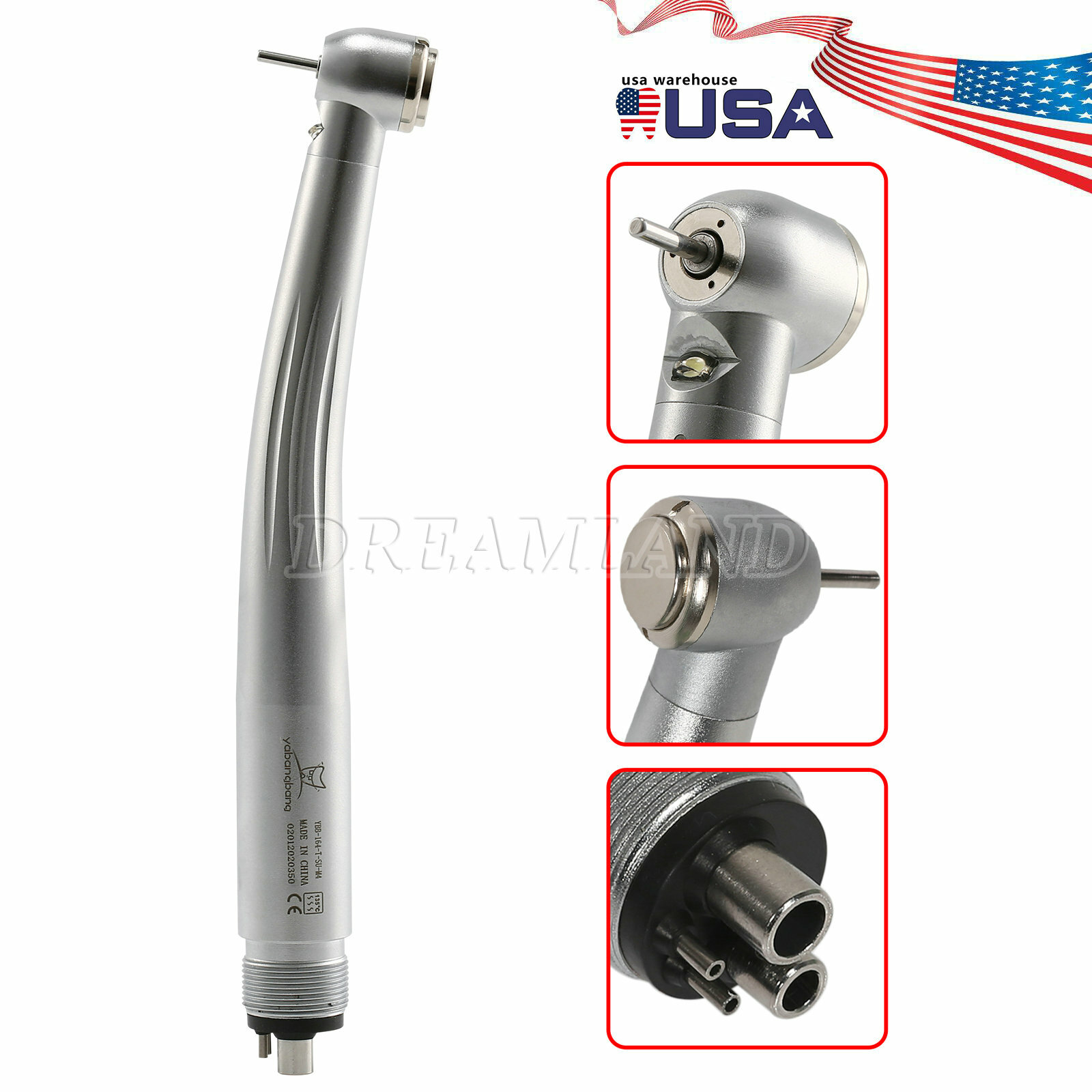 4/2Hole Dental LED E-generator Fast High Speed Handpiece Turbine Push