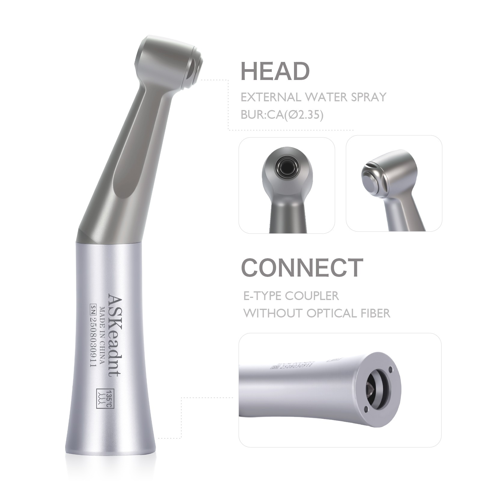 Dental High Low Speed Straight/Air Motor/Nosecone Contra Angle Handpiece 2/4H
