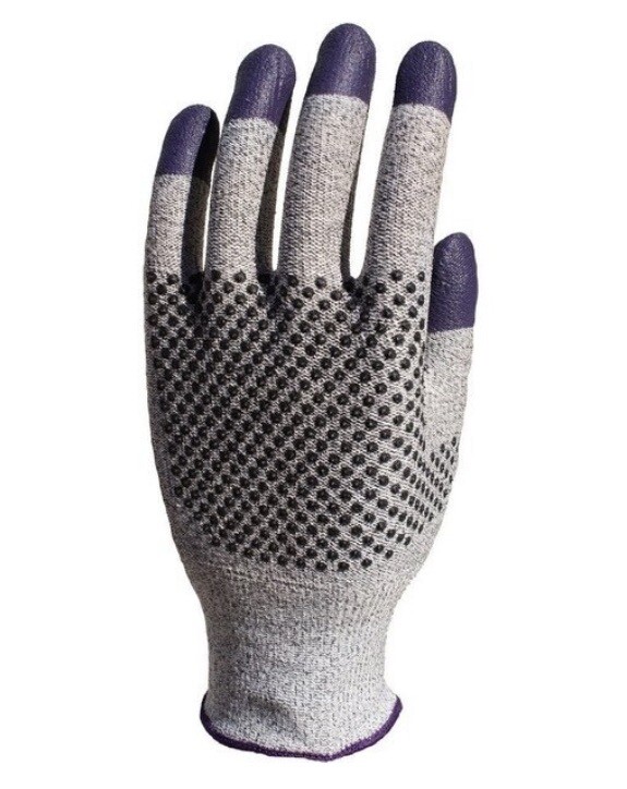 2 Pair: KLEENGUARD Jackson G60 Purple Nitrile Cut Resistant Gloves 8/M 97431