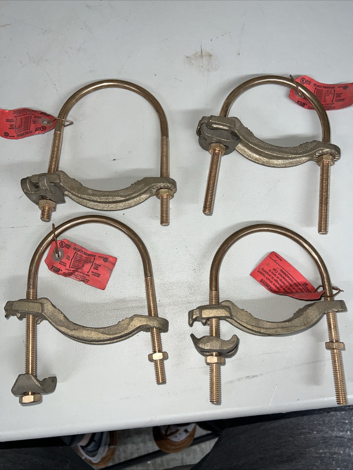 4x 3904 THOMAS & BETTS NEW OTHER #4 – 4/0 -AWG WATER PIPE GROUND CLAMP NEW OTHER
