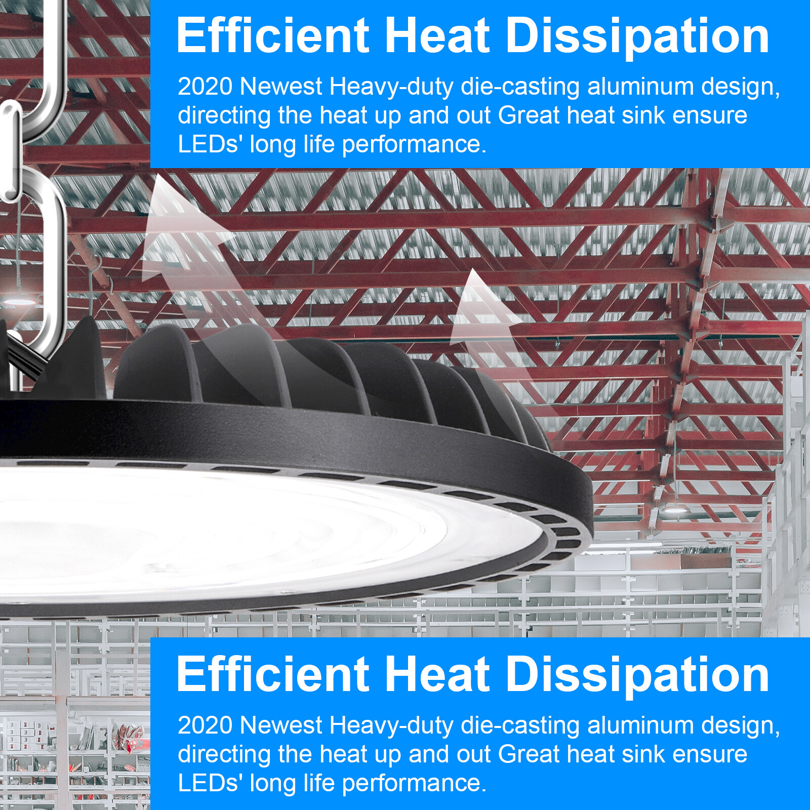 8Pack 300W Led UFO High Bay Light Commercial Industrial Warehouse Gym Shop Light
