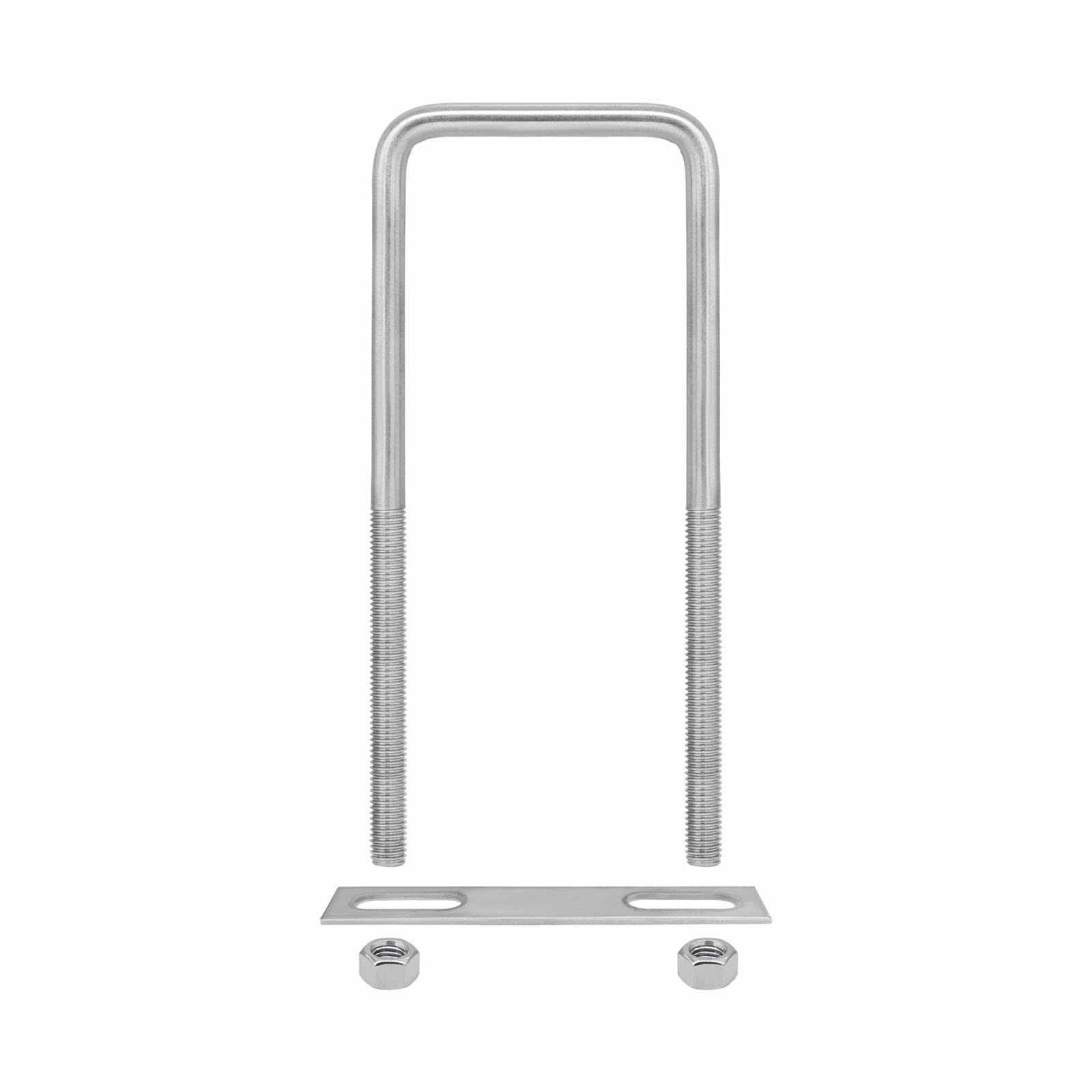2 Sets 304 Stainless Steel Square U-Bolts 1.18″(30mm) Inner Width, 3.74″(95mm…