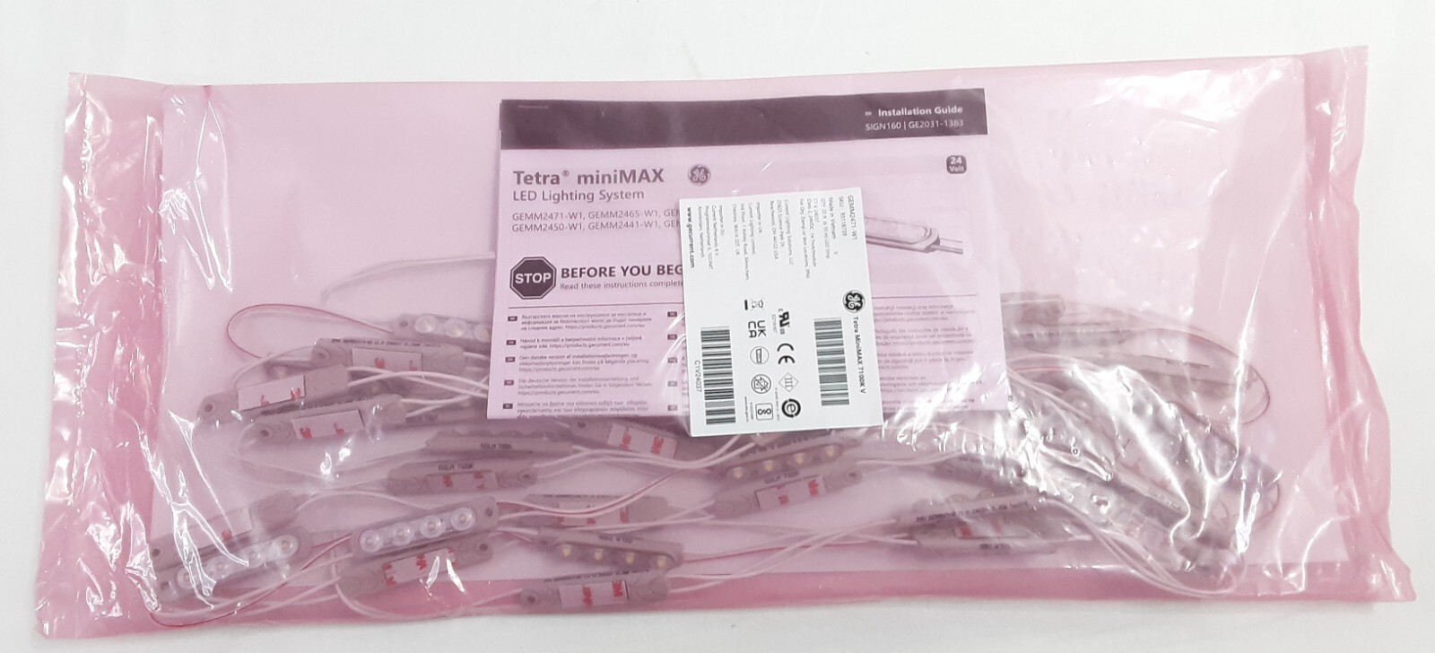 New, 20’ Deep White GENERAL ELECTRIC Tetra MiniMAX 7100K V LED Strip