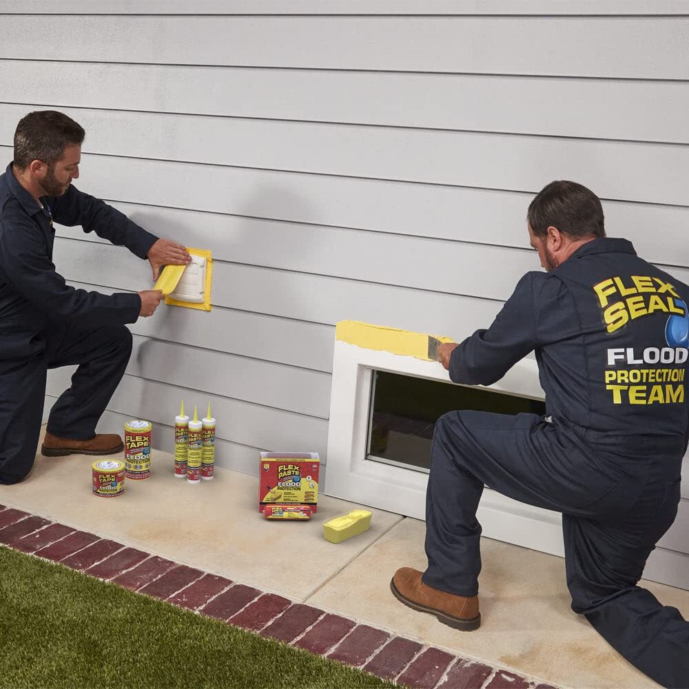 Yellow Flood Protection Tape Extra Wide Instant Bond Water Barrier 14 Days