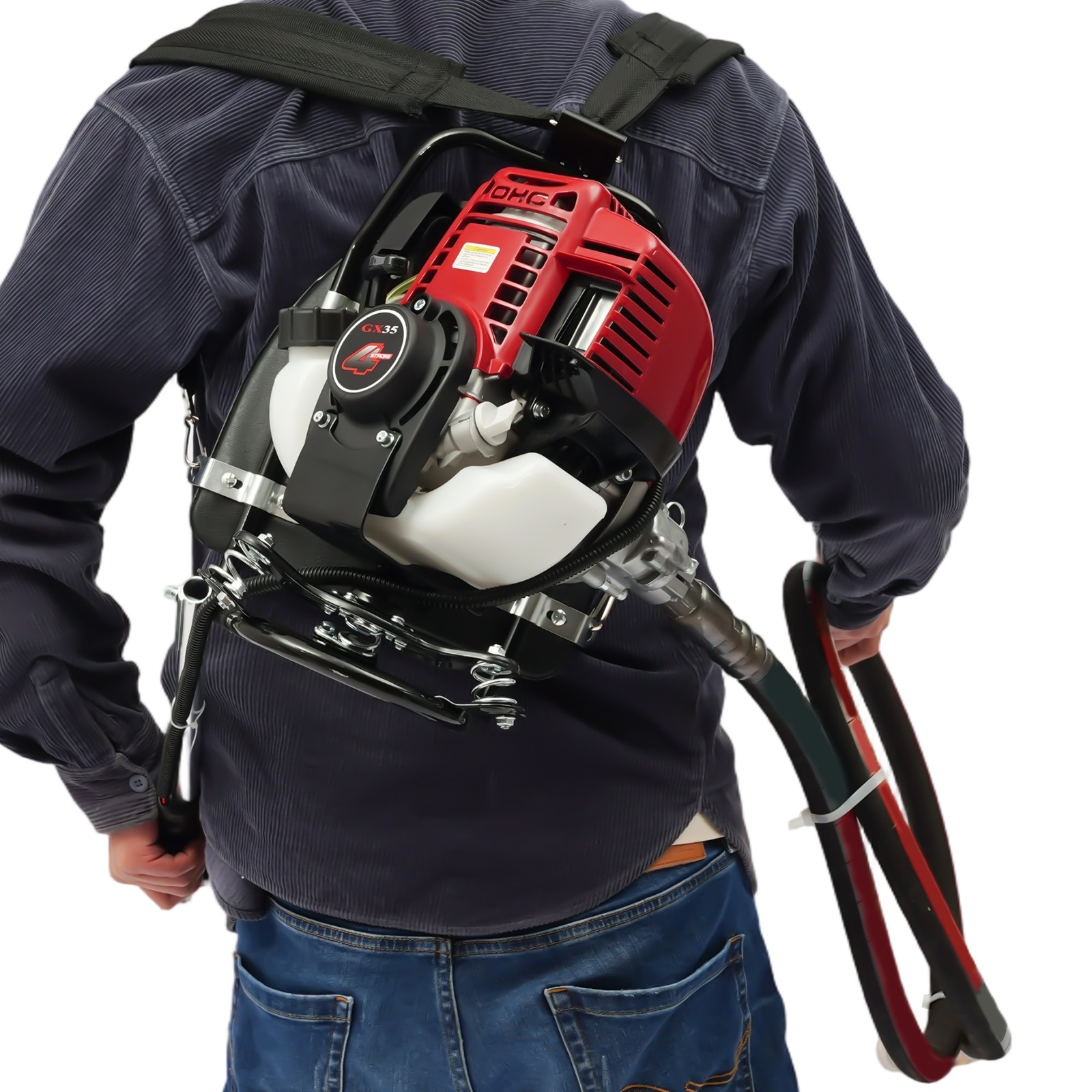 38.7CC Concrete Vibrating Machine 4 Stroke Air-Cooled Gasoline Vibrator Gx35 NEW