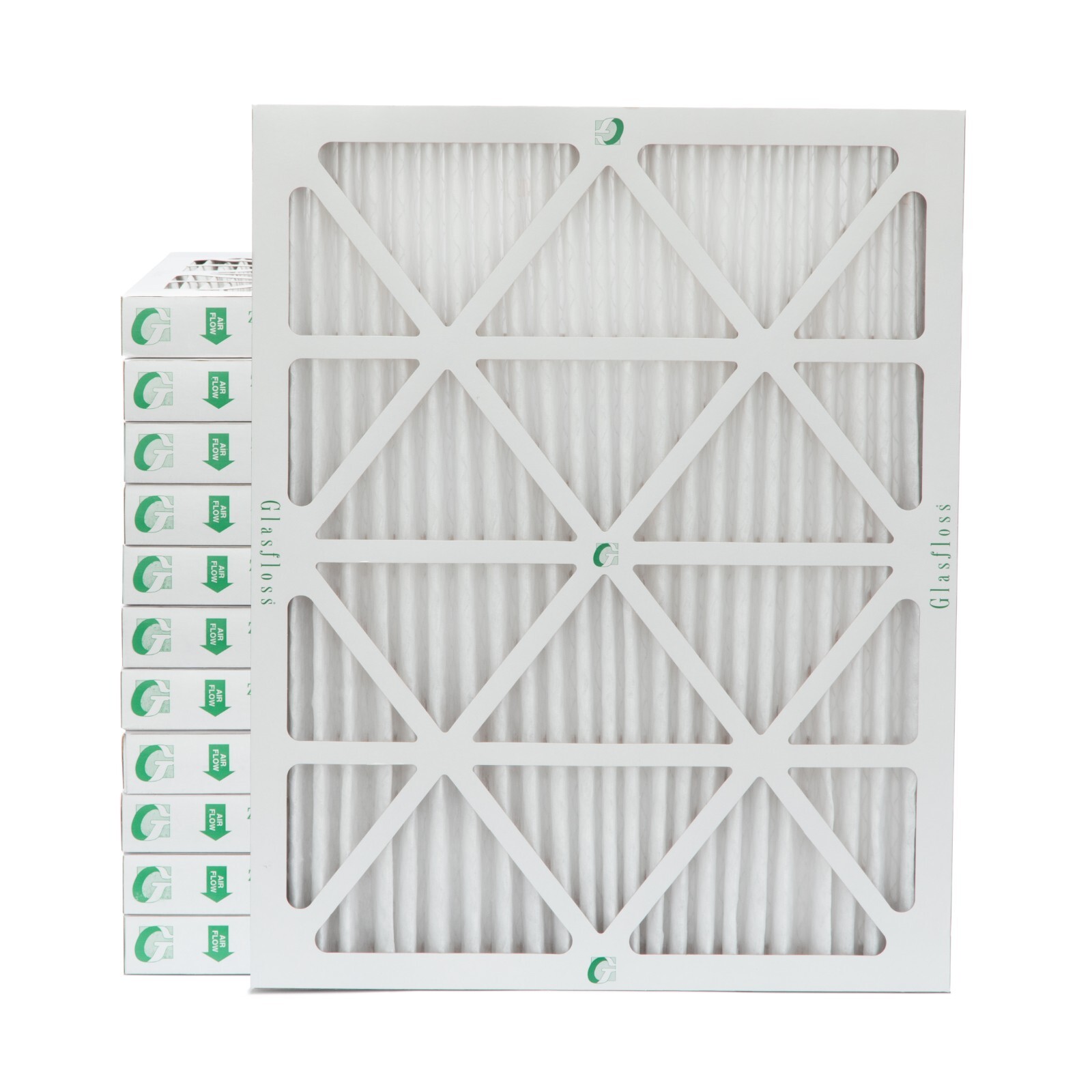 20x25x2 MERV 10 AC Air Filters. Box of 6. Actual Size: 19-1/2 x 24-1/2 x 1-3/4