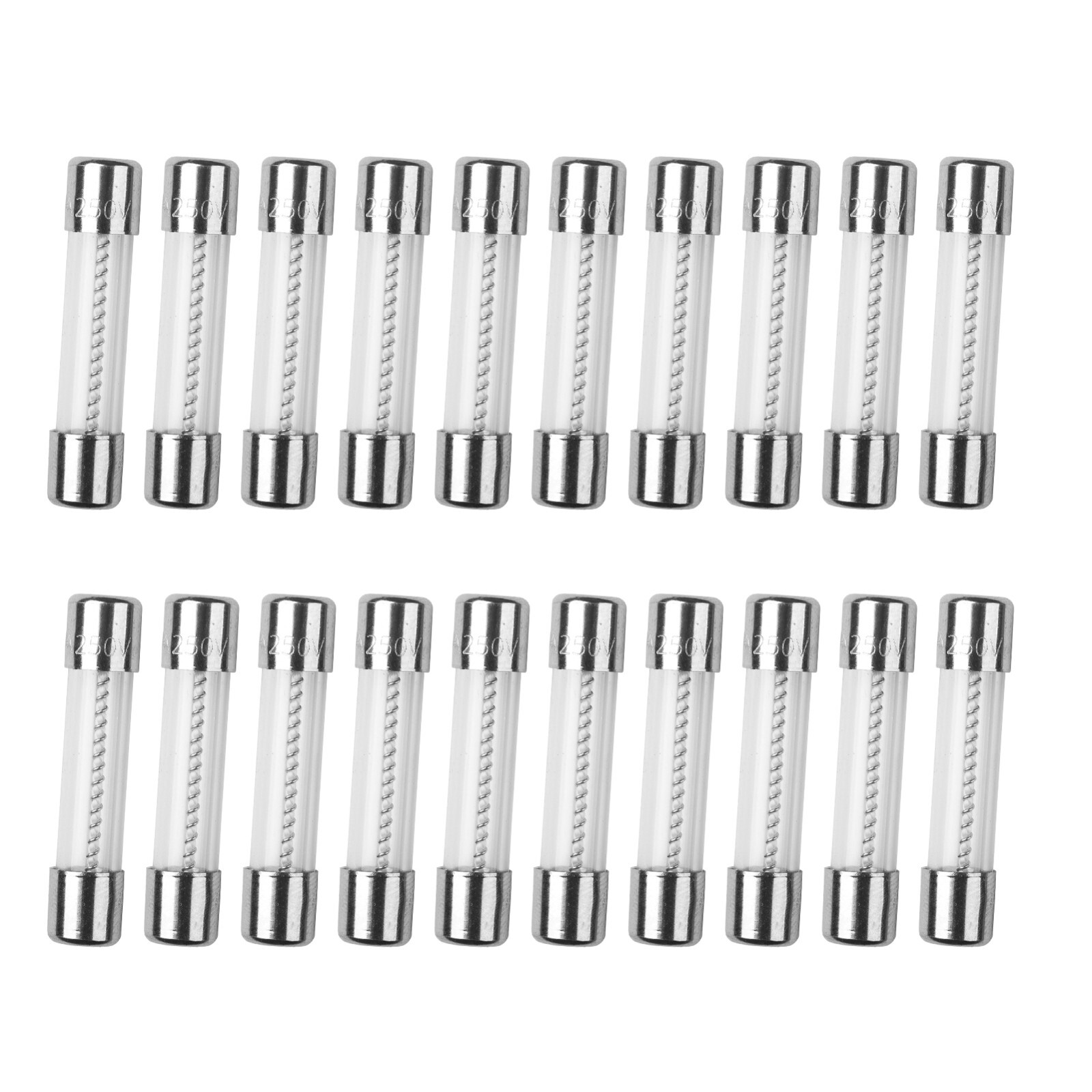 20Pcs T0.5AL250V 0.5A 250V SLOW Blow Glass Fuse 6X30mm 0.5AMP Time-Delay Fuse