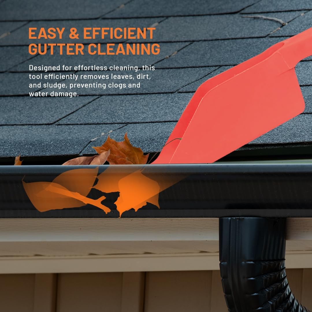 Gutter Scoop Cleaning Tools – Easy Removal of Leaves and Dirt – Deep Curved…