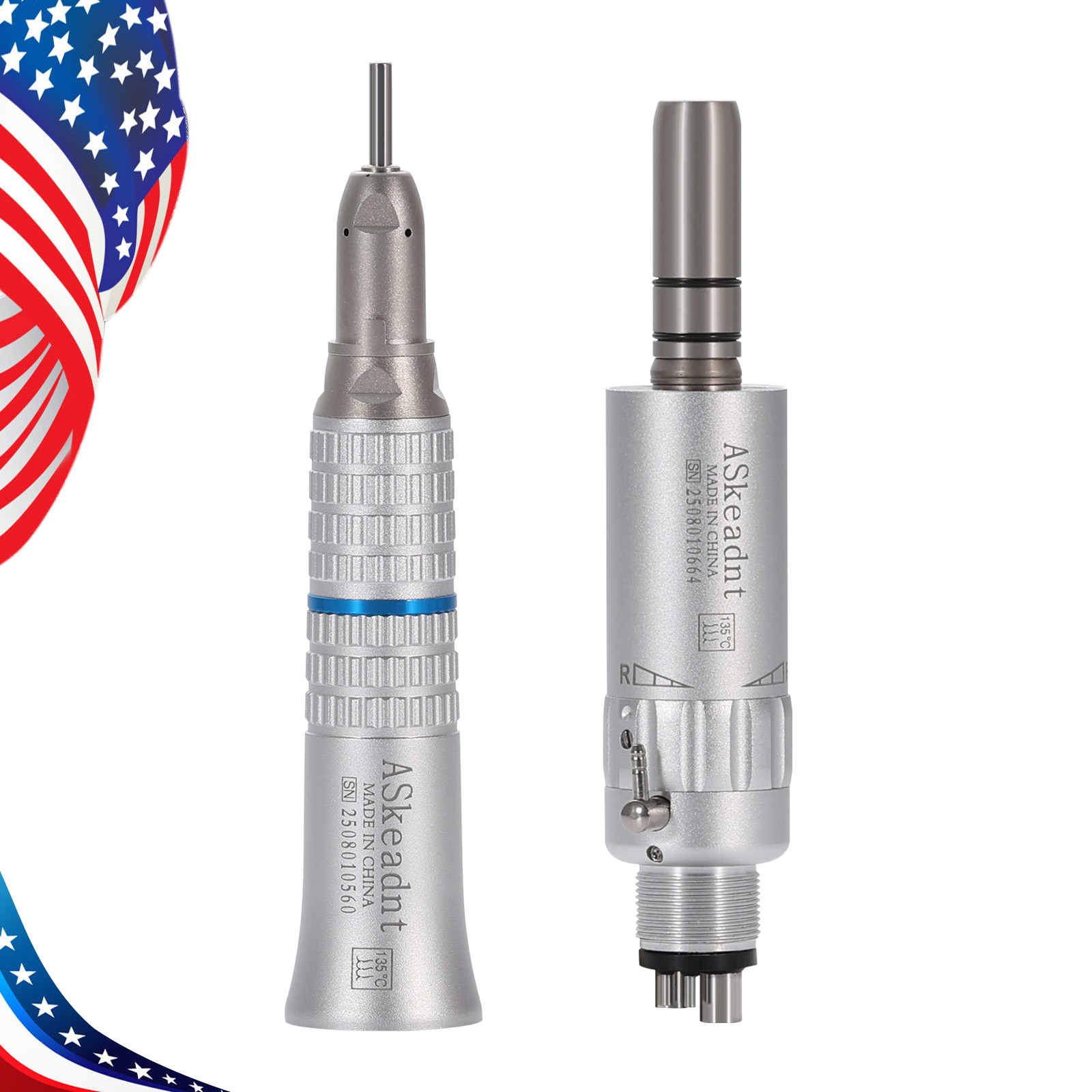 NSK Style Dental Straight Nose /Air Motor Low Slow Speed Handpiece E-type 4HOLES