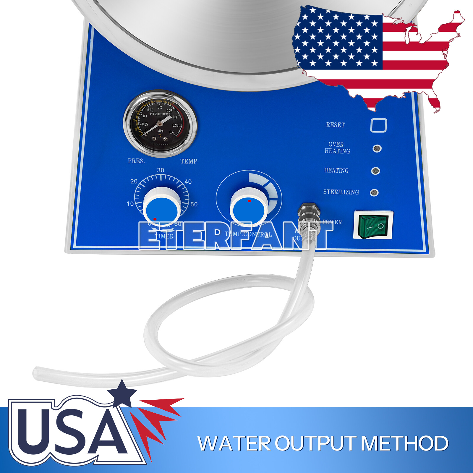 ETERFANT 24L Dental Autoclave Sterilizer Tabletop Medical Steam Sterilizer US