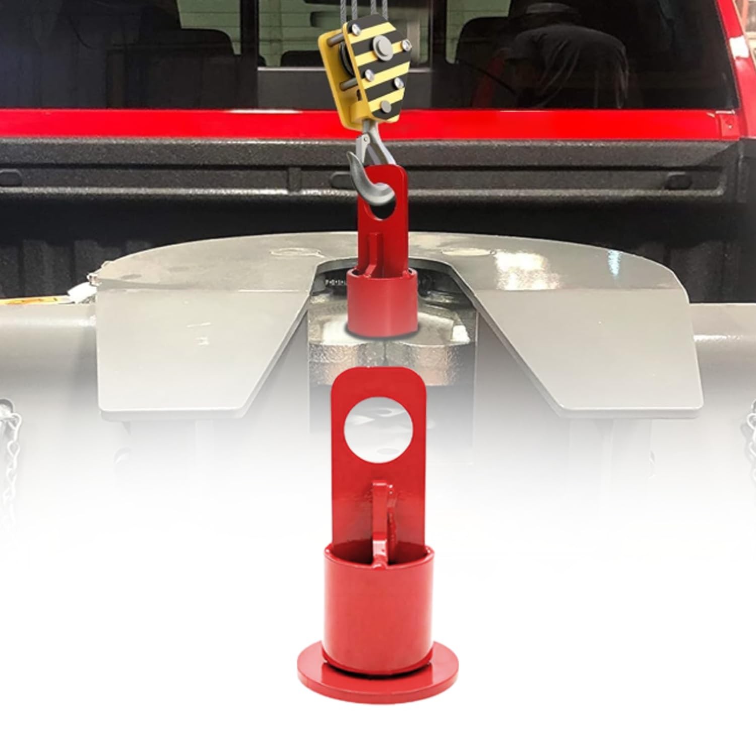 500lb Capacity 5th Wheel Lifting Bracket & Hitch – Durable Red