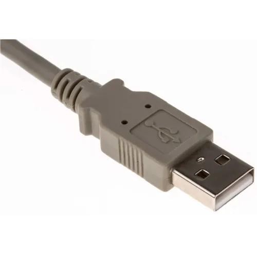 1PC RS PRO 1828828 USB Cable Assembly 2.0 Male A-Male A Gray PVC 6.6ft (2m)