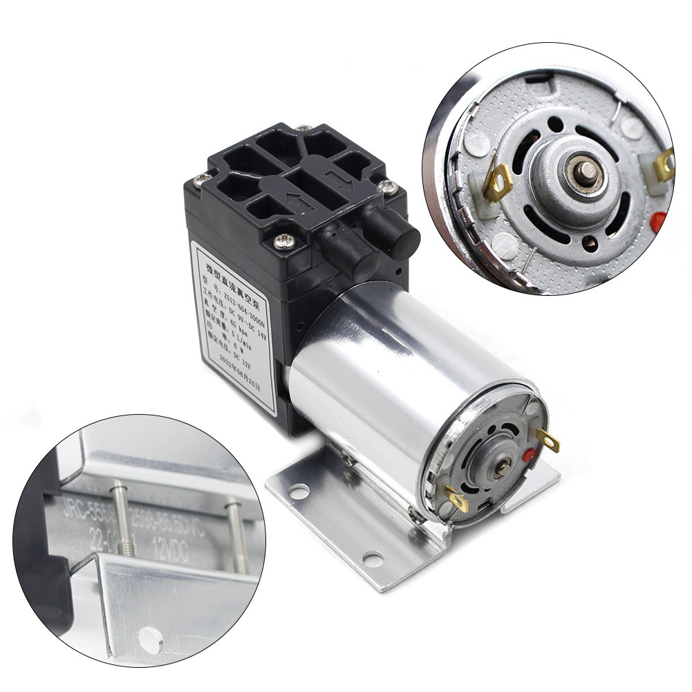 5L / min 65-120kpa Micro Vacuum Pump High Pressure Suction Diaphragm Pump Holder