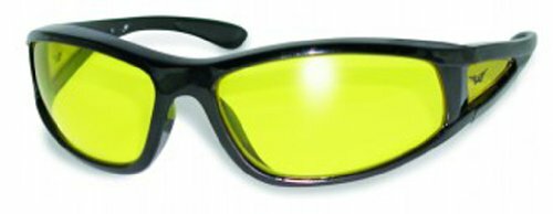 Global Vision Integrity Sunglasses Yellow Shatterproof Lens Rubber ANSI Z87.1