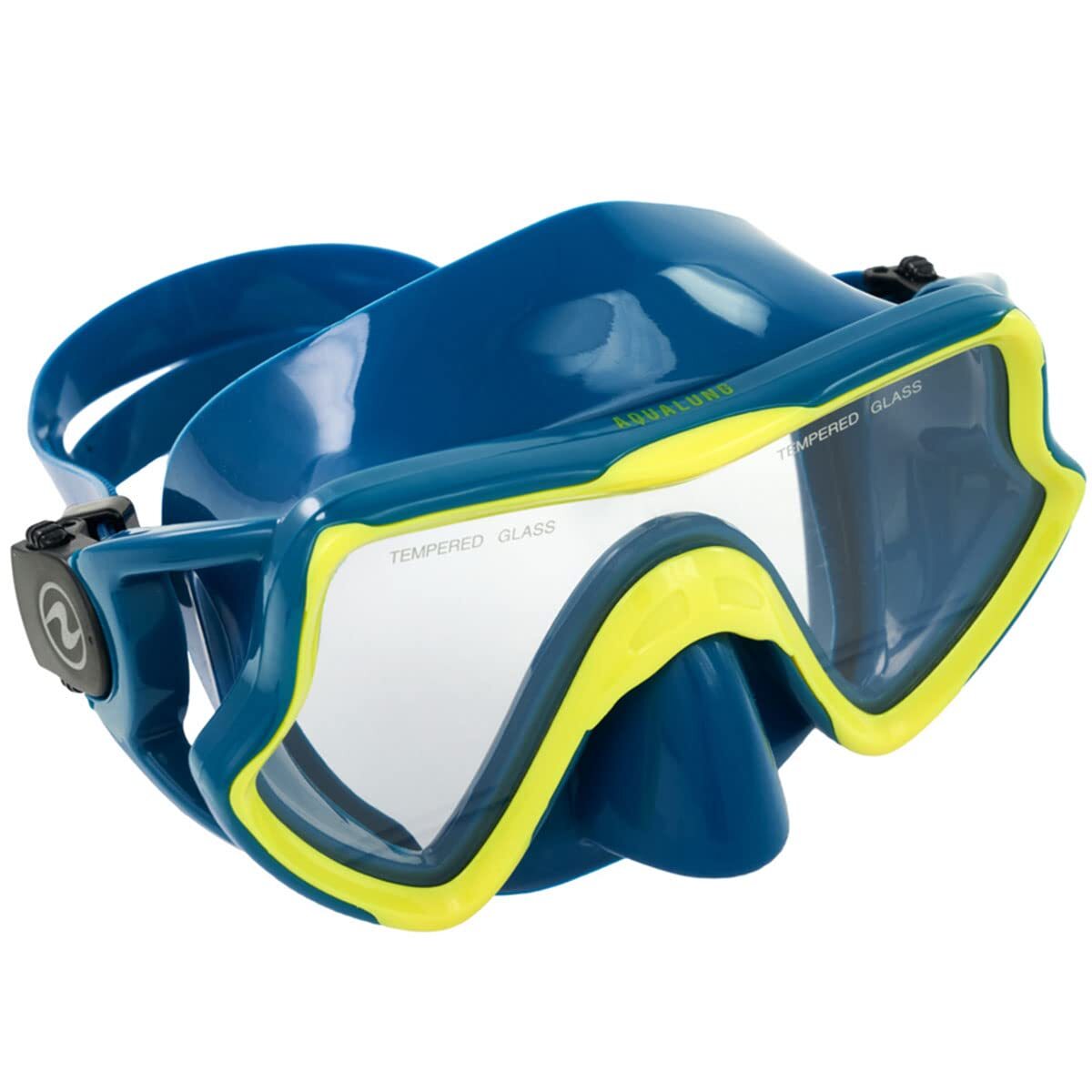 Aqua Lung Unisex Adult Troopers Snorkel Mask, Petrol & Yellow