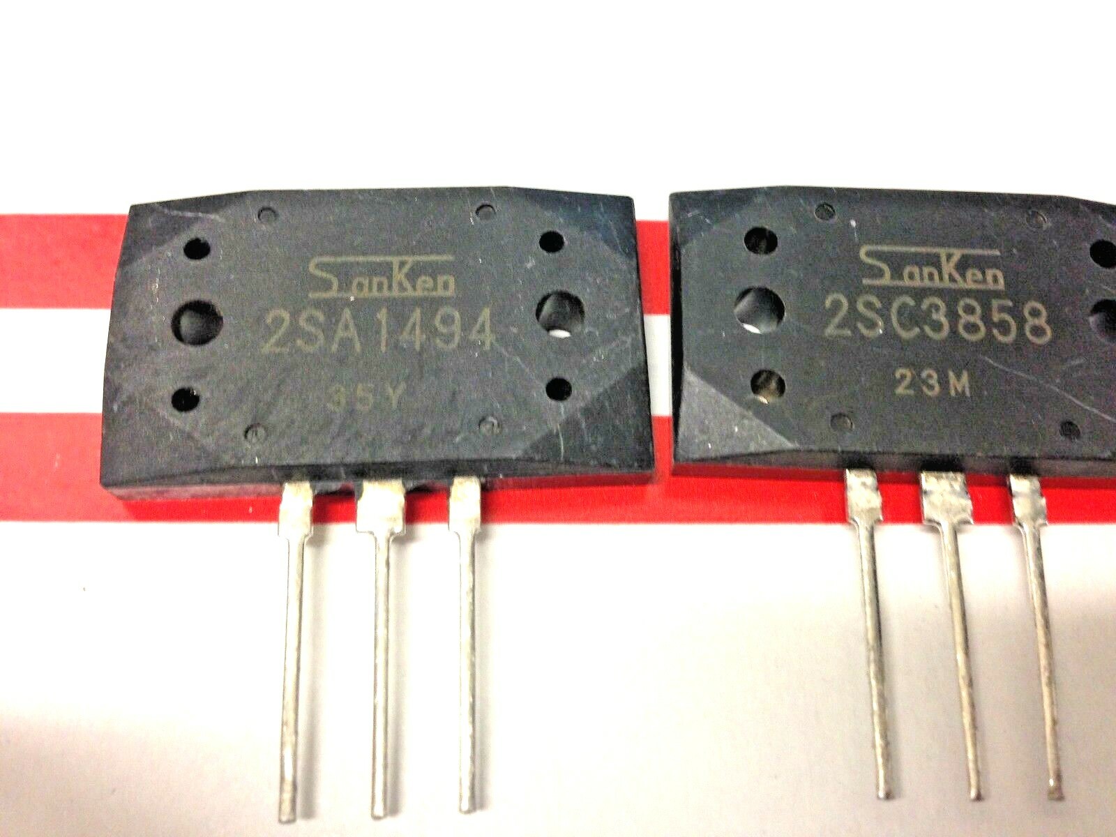 4 Pairs | 2SA1494 + 2SC3858 Sanken PNP + NPN Transistors 200V 17A 200W 20MHz