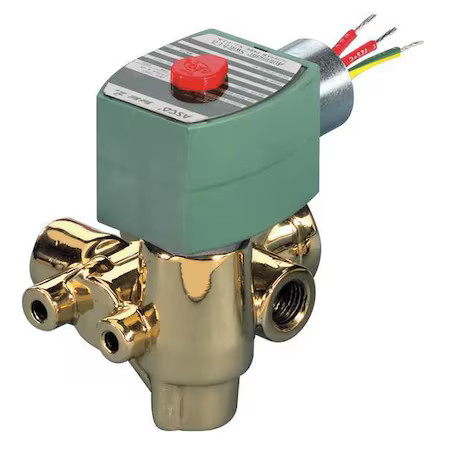 Asco Efhc8321g001125/Dcdd Solenoid Valve, 3-Way, 2-Position, Normally Closed,