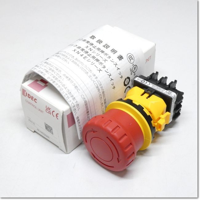 IDEC XN1E-BV402MR Emergency Stop Switch 30mm 2NC Safe Break φ40 Mushroom Unused