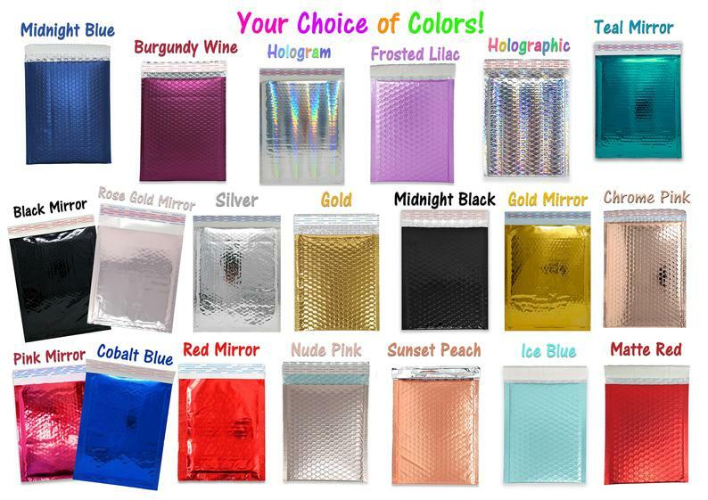 6×10 Metallic Bubble Mailers! Largest Selection! Quality Mailing Envelope Bags