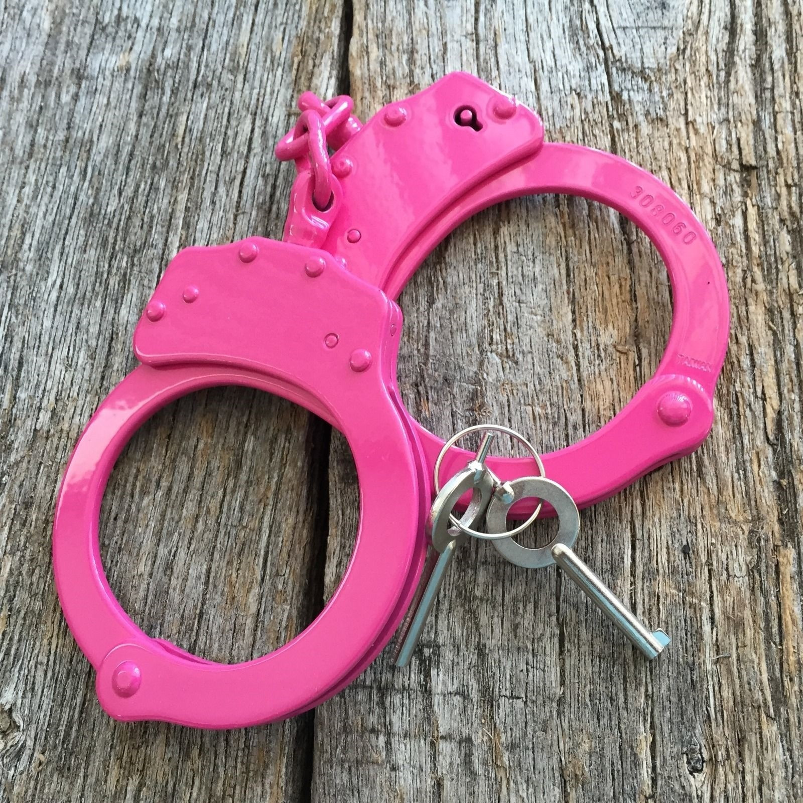 Double Locking Standard Size Pink Handcuffs Includes 2 Keys