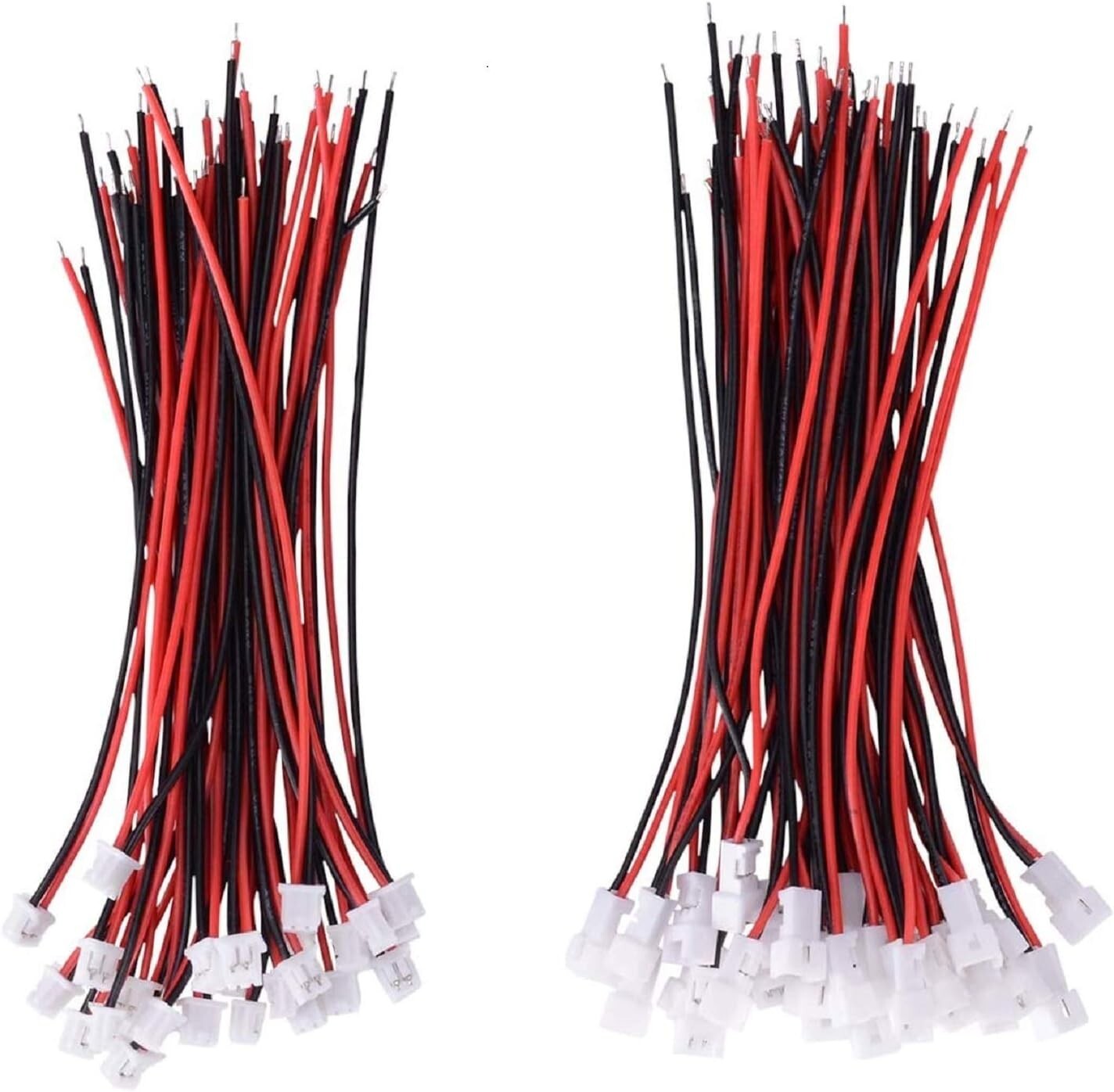 Letool 30 Pairs JST 1.25Mm 2 Pin Micro Male Female Connector Plug with Red Black