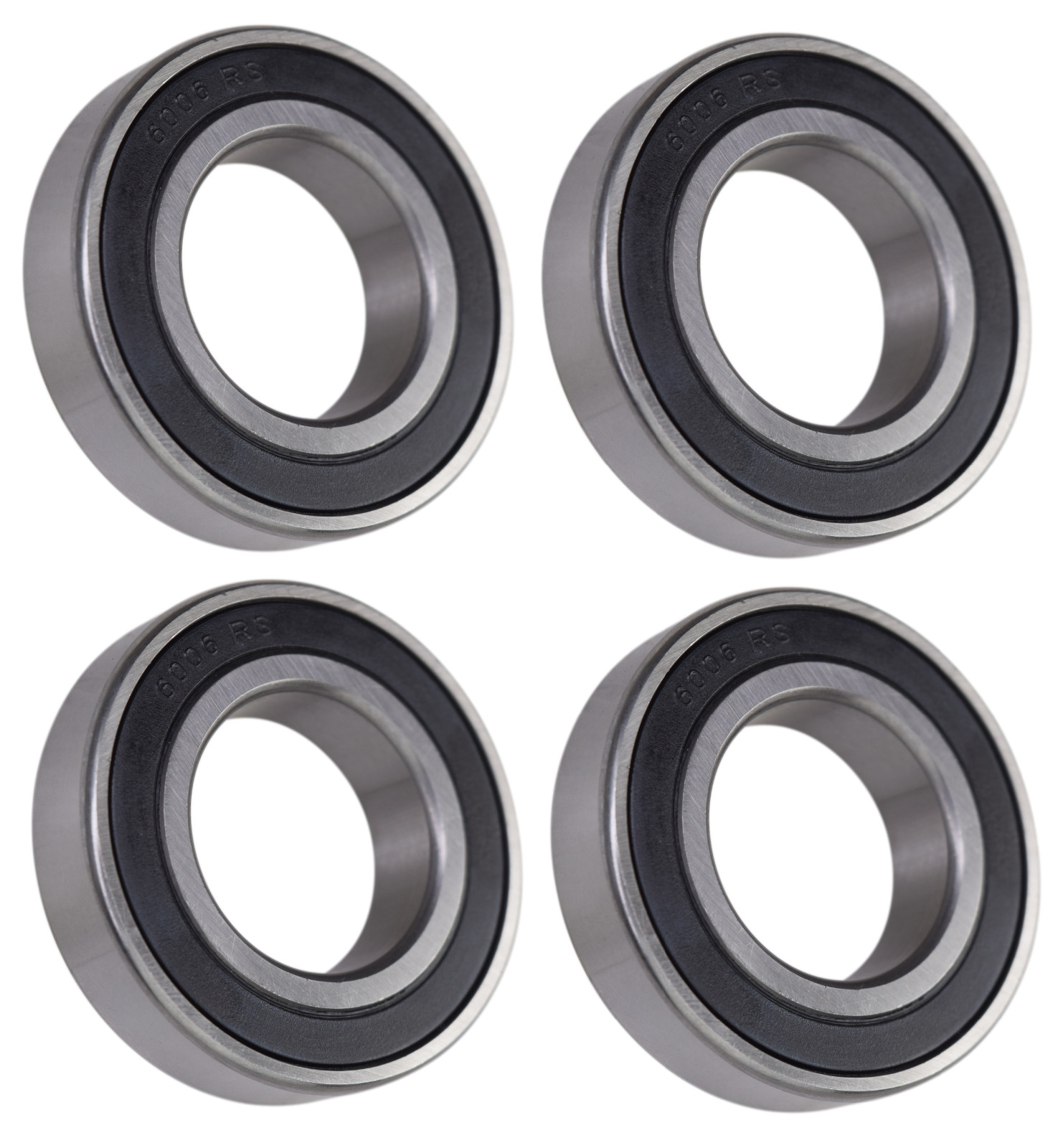 (4 Each) 6006-2RS, 6006LLU, 6006DDU Sealed Radial Ball Bearing 30X55X13 SpinCo