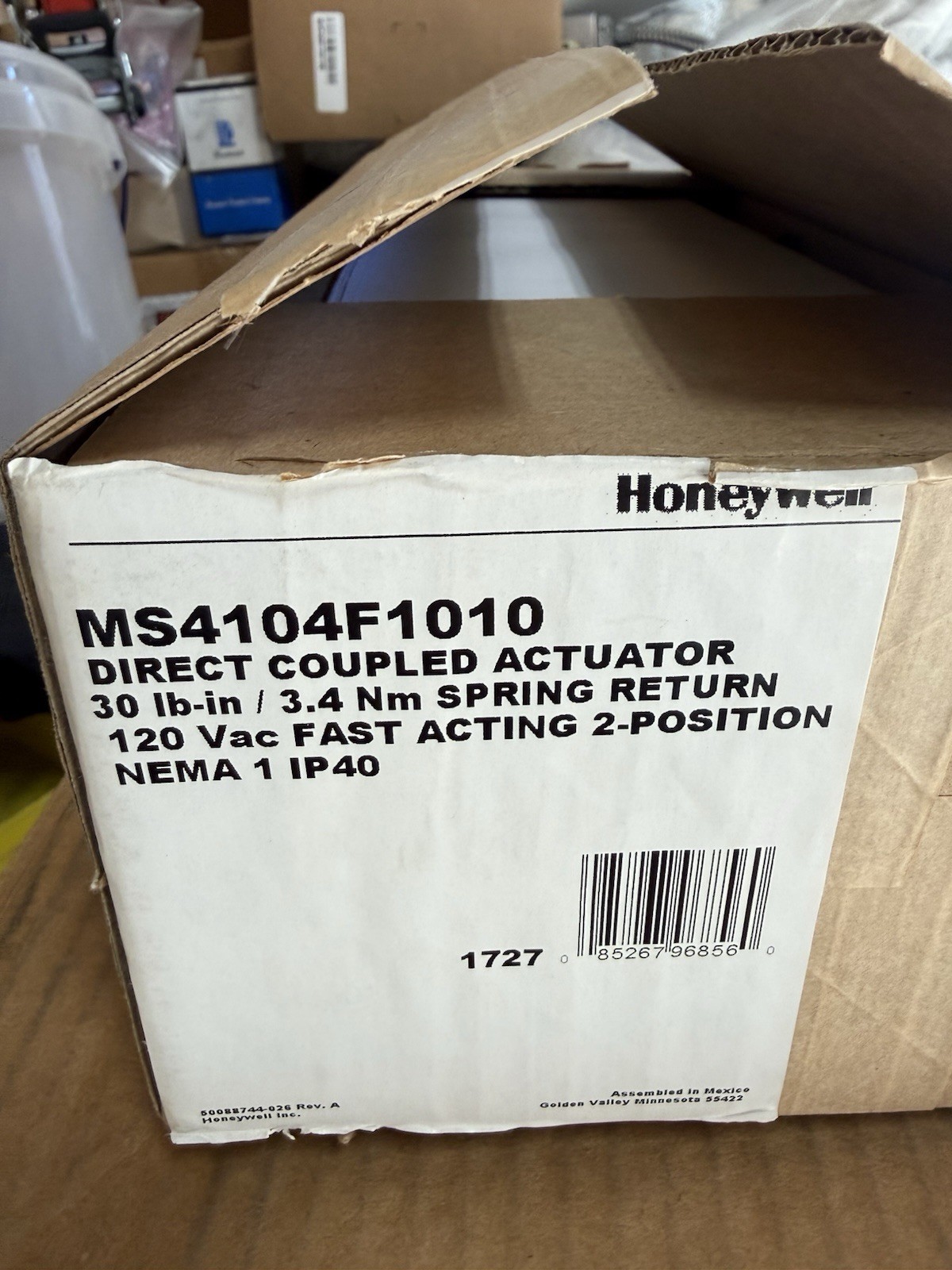 Honeywell MS4104F1010 Spring Return Damper Actuator 120V Direct Mount