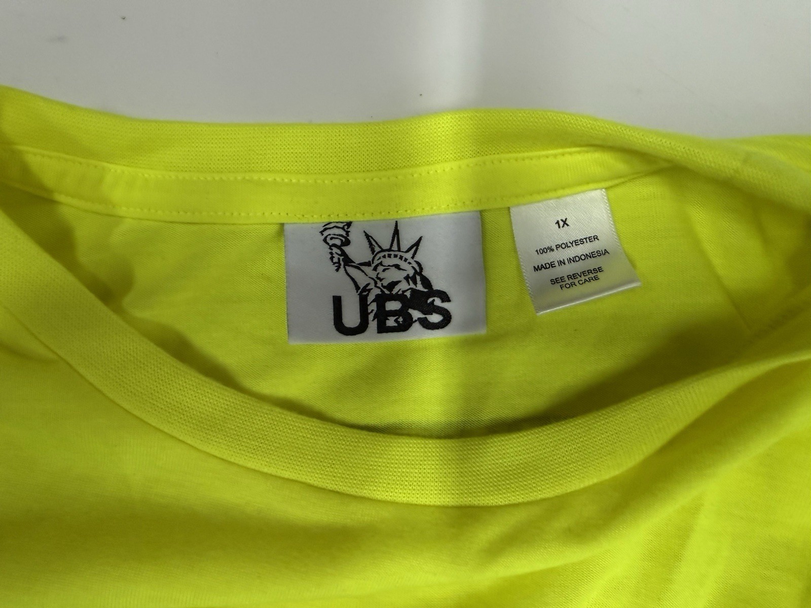 UBS Hi-Vis Yellow/Gray Reflective Short Sleeve Safety Shirt 1X Polyester