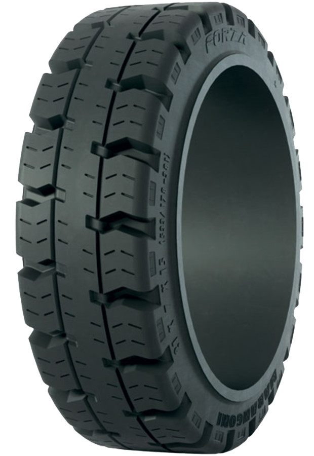 13.5X5.5X8 FERENTINO FORZA PRESS-ON TRACTION BLACK FORKLIFT TIRE NEW