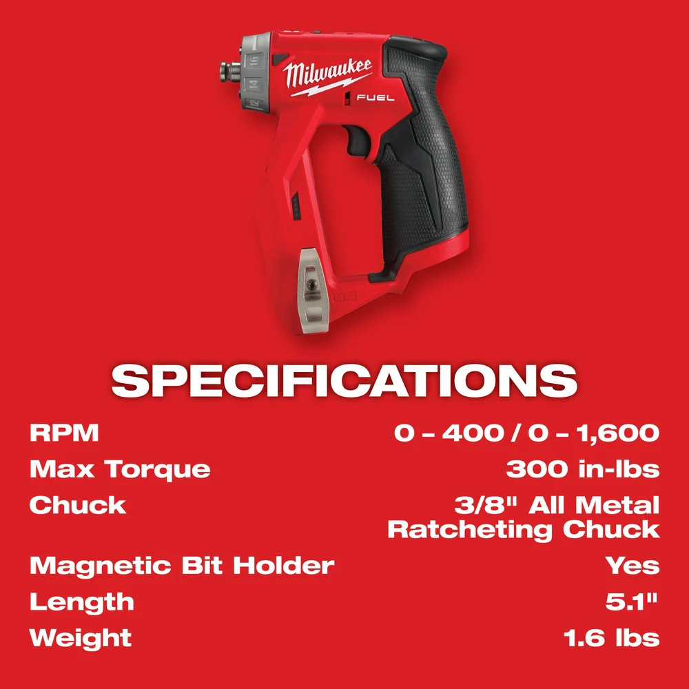 Milwaukee 2505-80 M12 FUEL 12V 4-in-1 Install Drill/Driver -Bare Tool – Recon