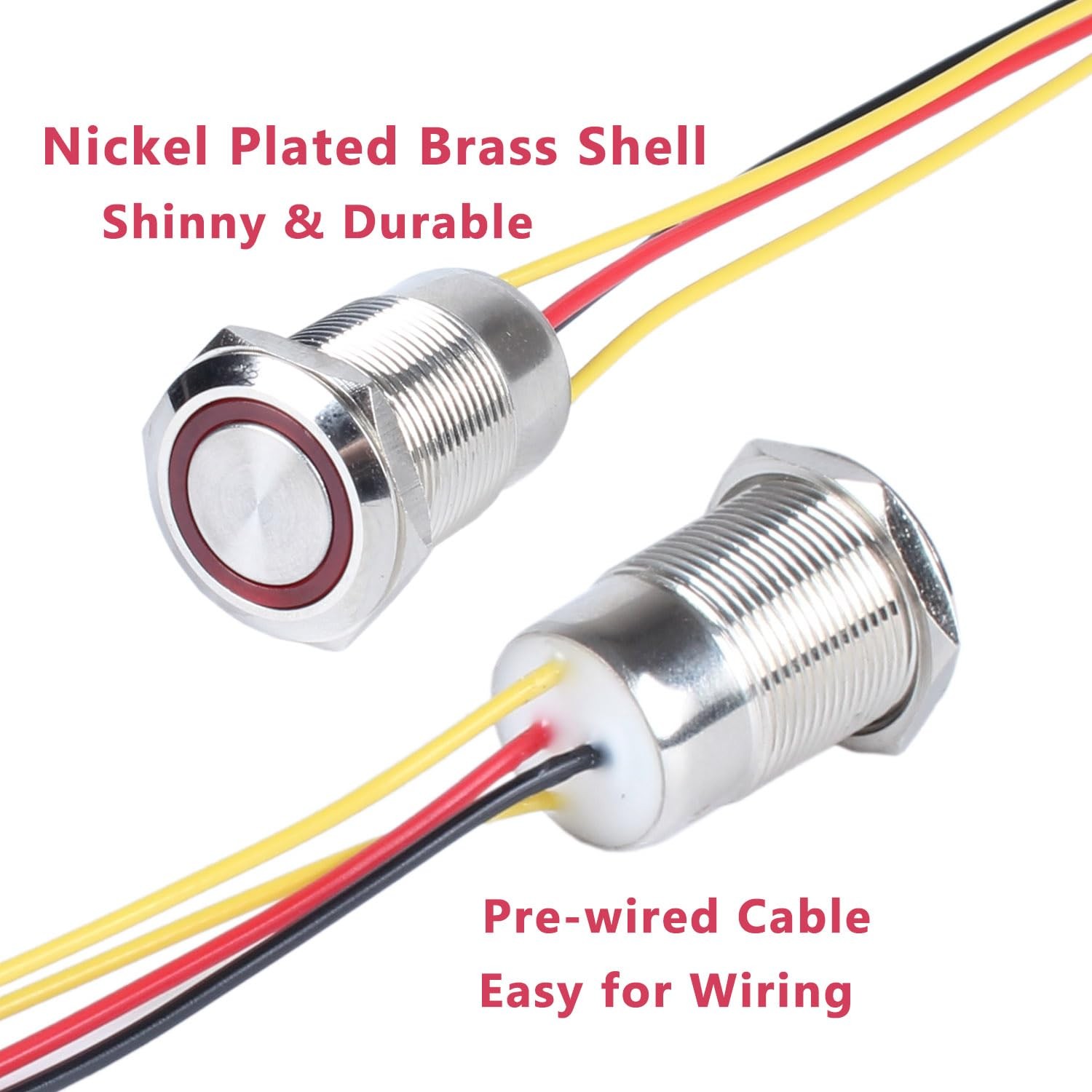 Waterproof IP67 Metal Latching Push Button Switch Heavy Duty 10Amp 12V 24V ON