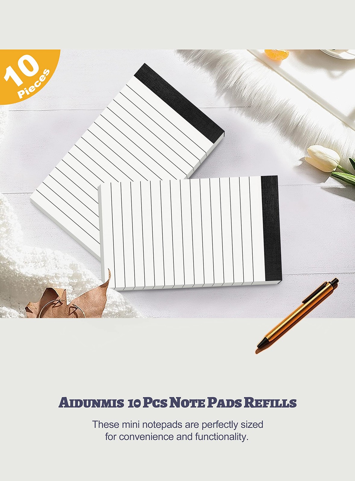 10 Pack Small Note Pads 3×5 Lined Writing Pads Mini Notepads Small Pads of Paper