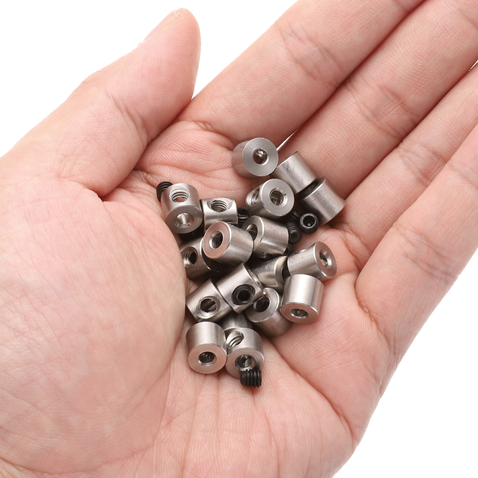 20pcs Set Screw Collars 3mm Bore Shaft Collars, 8mm OD, Stainless Steel