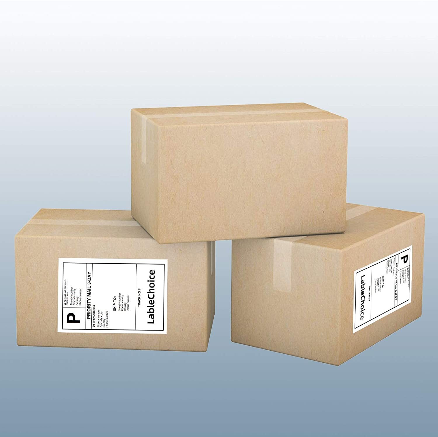 100 Full Sheet Shipping Labels 8.5×11 Self Adhesive Blank Paper for Laser/Inkjet