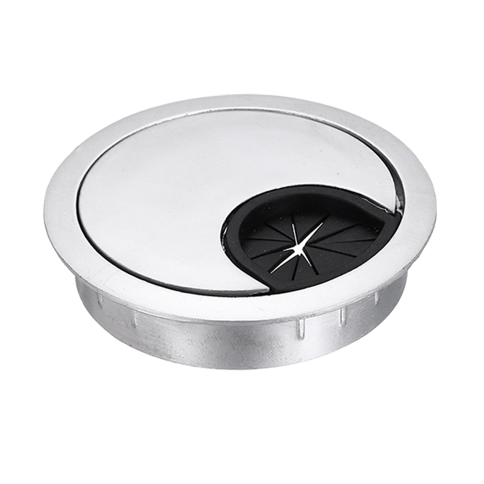 Desk Grommet 1.8 Inch,Zinc Alloy Desk Hole Cover,45mm,Silver
