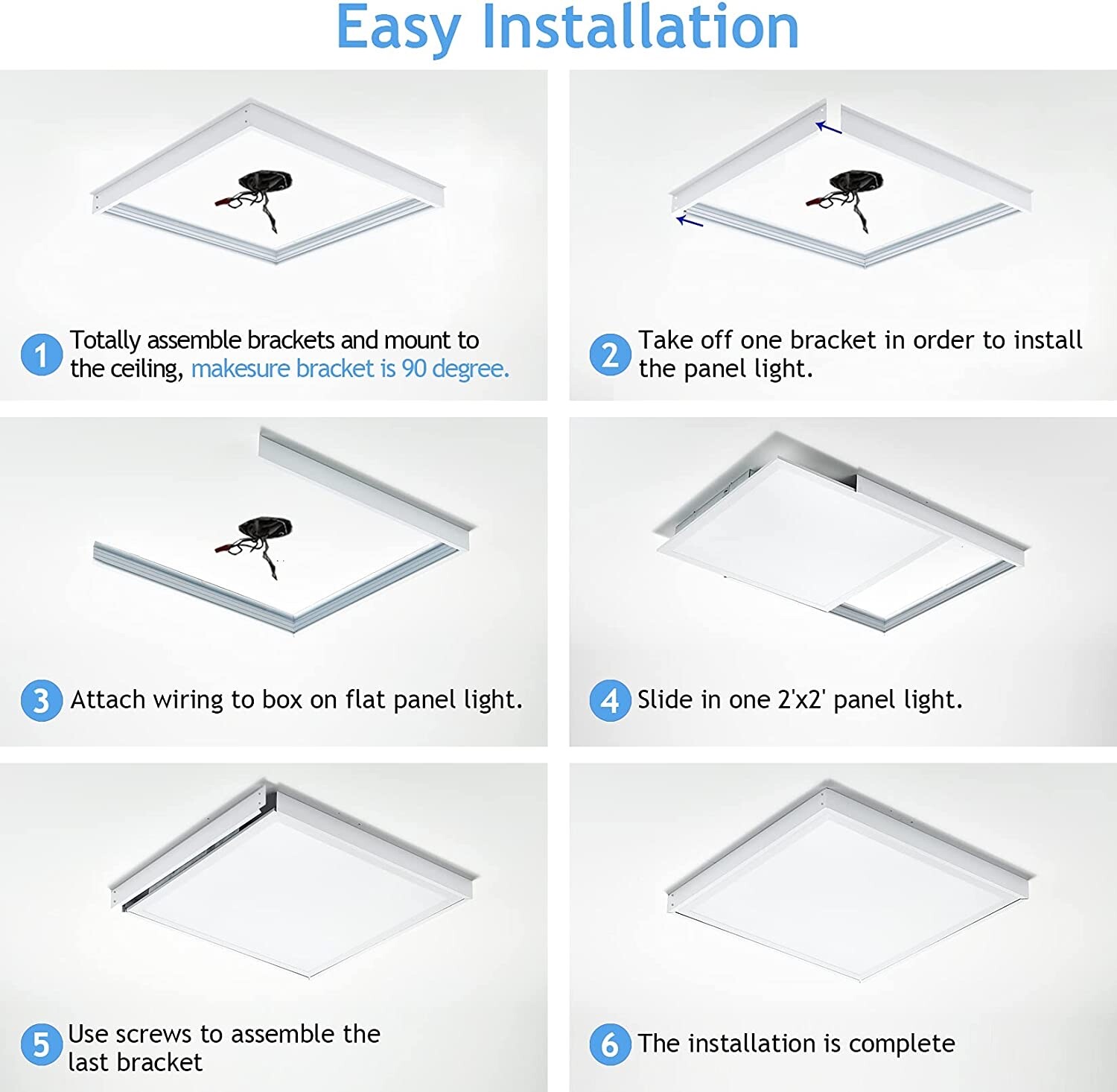 1X4 FT Surface Mounted Frame Kits for Ceiling installation, 2.75″H