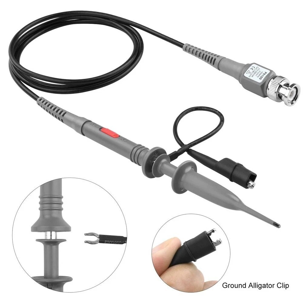 2x 100MHz Oscilloscope Scope analyzer Clip Probe test leads kit for HP Tektronix