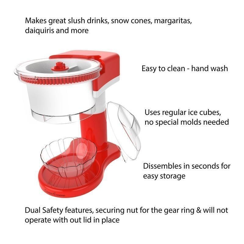 Shaved Ice Maker Electric Snow Cone Slushy Machine Home Countertop Ice Shaver