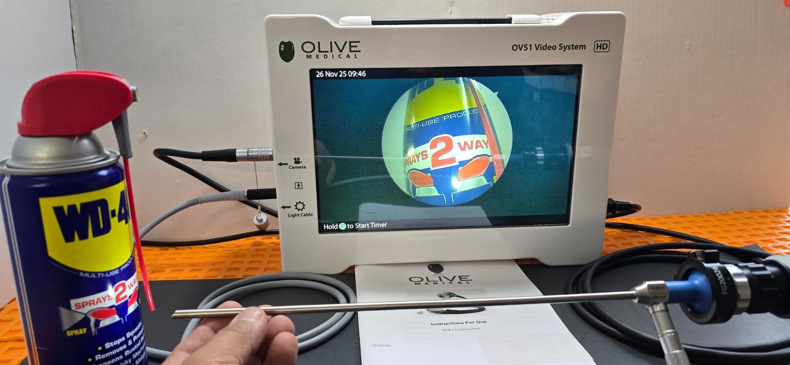 OLIVE MEDICAL tele pack Camera System Stryker Scope, Storz Fiber Optic 495NL