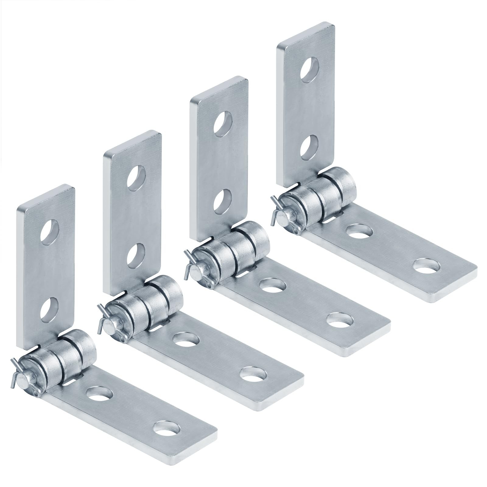 4 Pcs 4 Hole Adjustable Hinge Bracket for 1-5/8″ Strut Channel, 1/4″ Thick An…