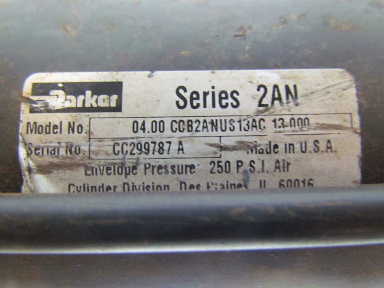 Parker 04.00CCB2ANUS13AC13.000 Pneumatic Air Cylinder 4″ Bore 13″ Stroke