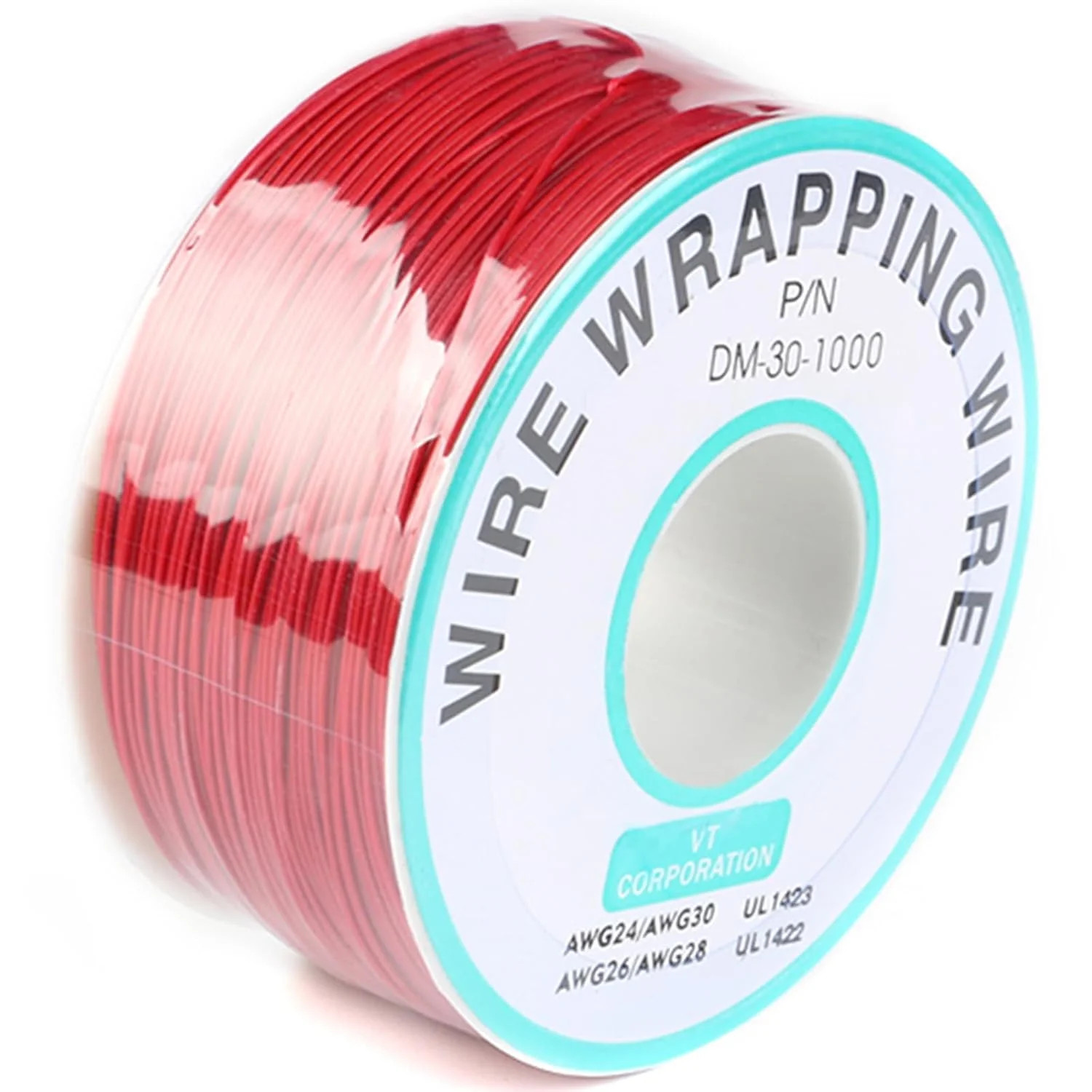 Red Electronic Wire – DM-30-1000, 30 AWG Single Core, Tinned Copper Solid Cable,